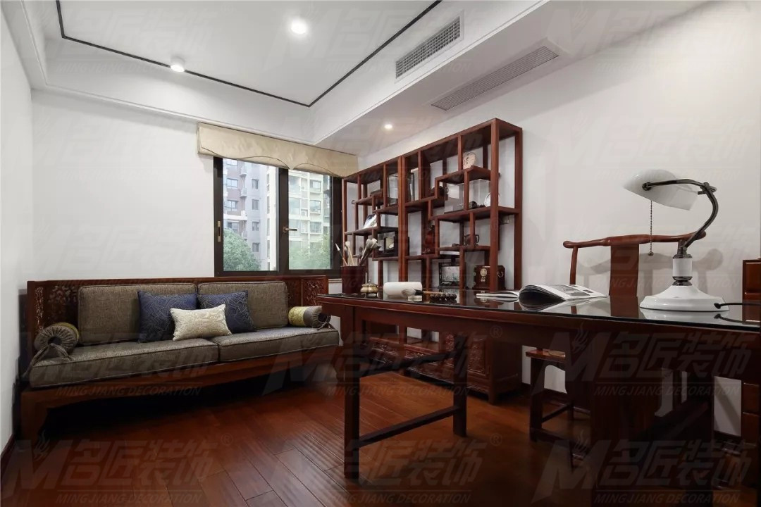 新中式风格家装设计室内装修效果图-书房 新中式风格家装设计室内装修效果图-书房