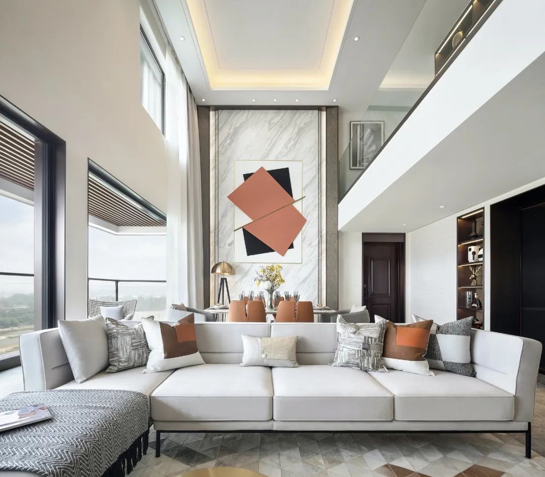 现代轻奢风格家装设计室内装修效果图-客厅 现代轻奢风格家装设计室内装修效果图-客厅