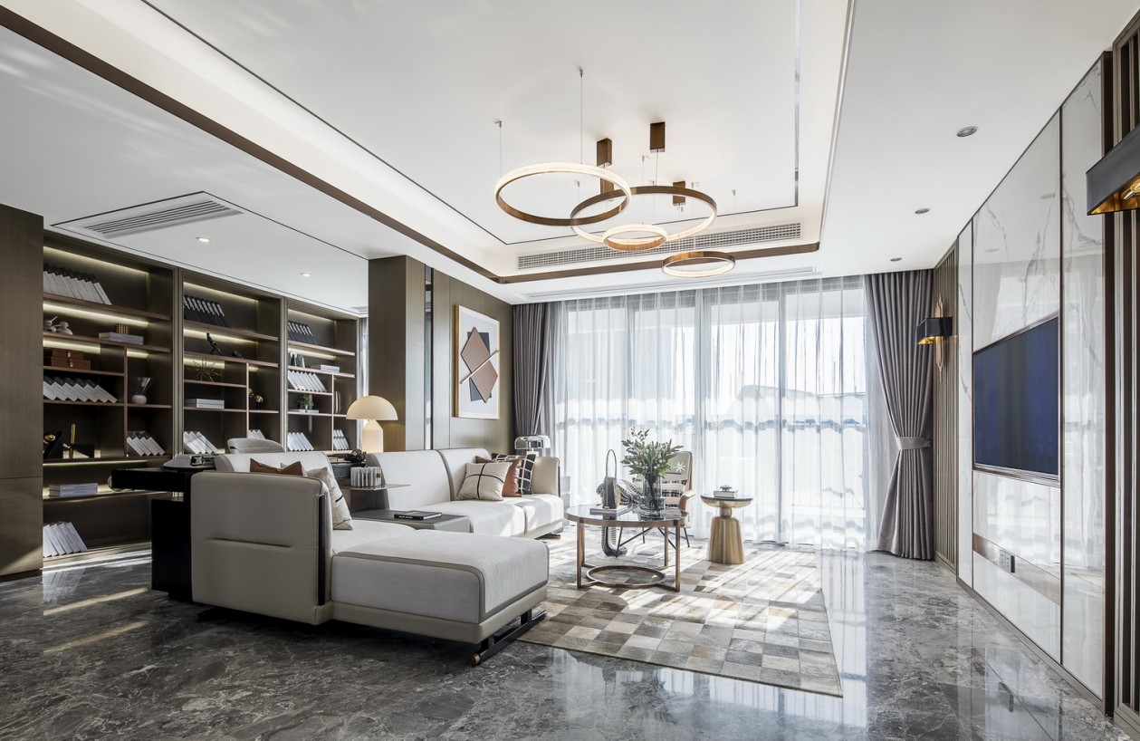 港式风格室内家装案例效果图-客厅 港式风格室内家装案例效果图-客厅