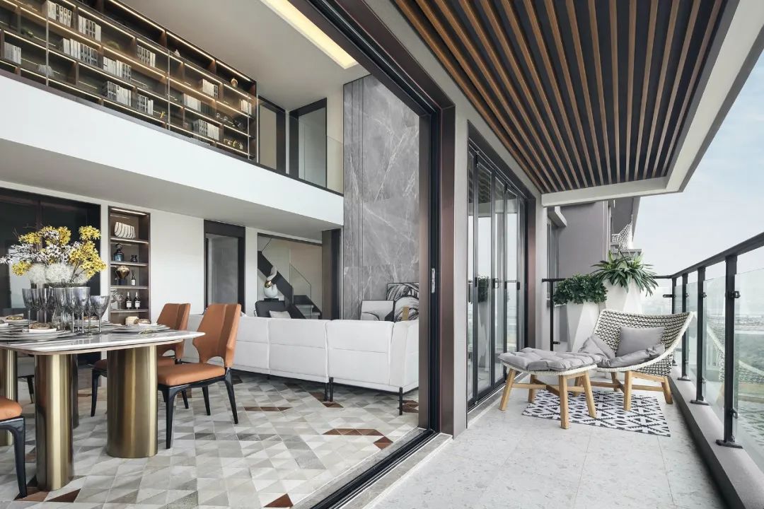 现代轻奢风格家装设计室内装修效果图-阳台 现代轻奢风格家装设计室内装修效果图-阳台